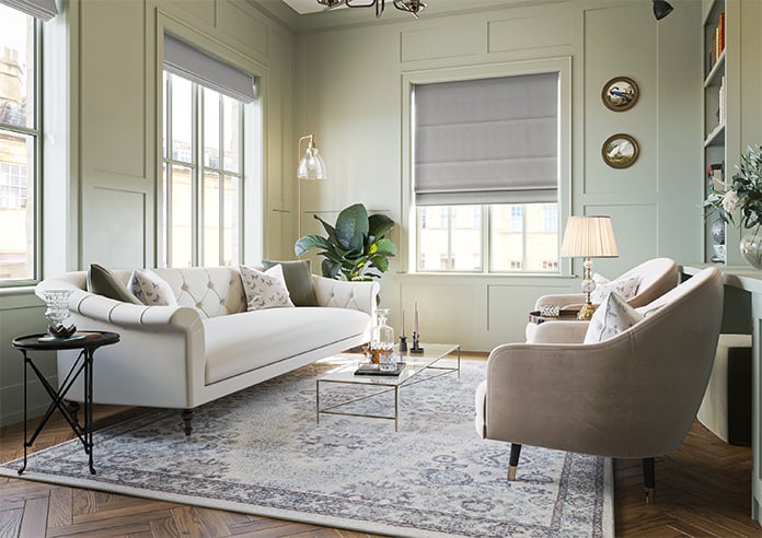 Bruschal (Blackout), Grey Horizon - Motorised Roman Blind - Image 6